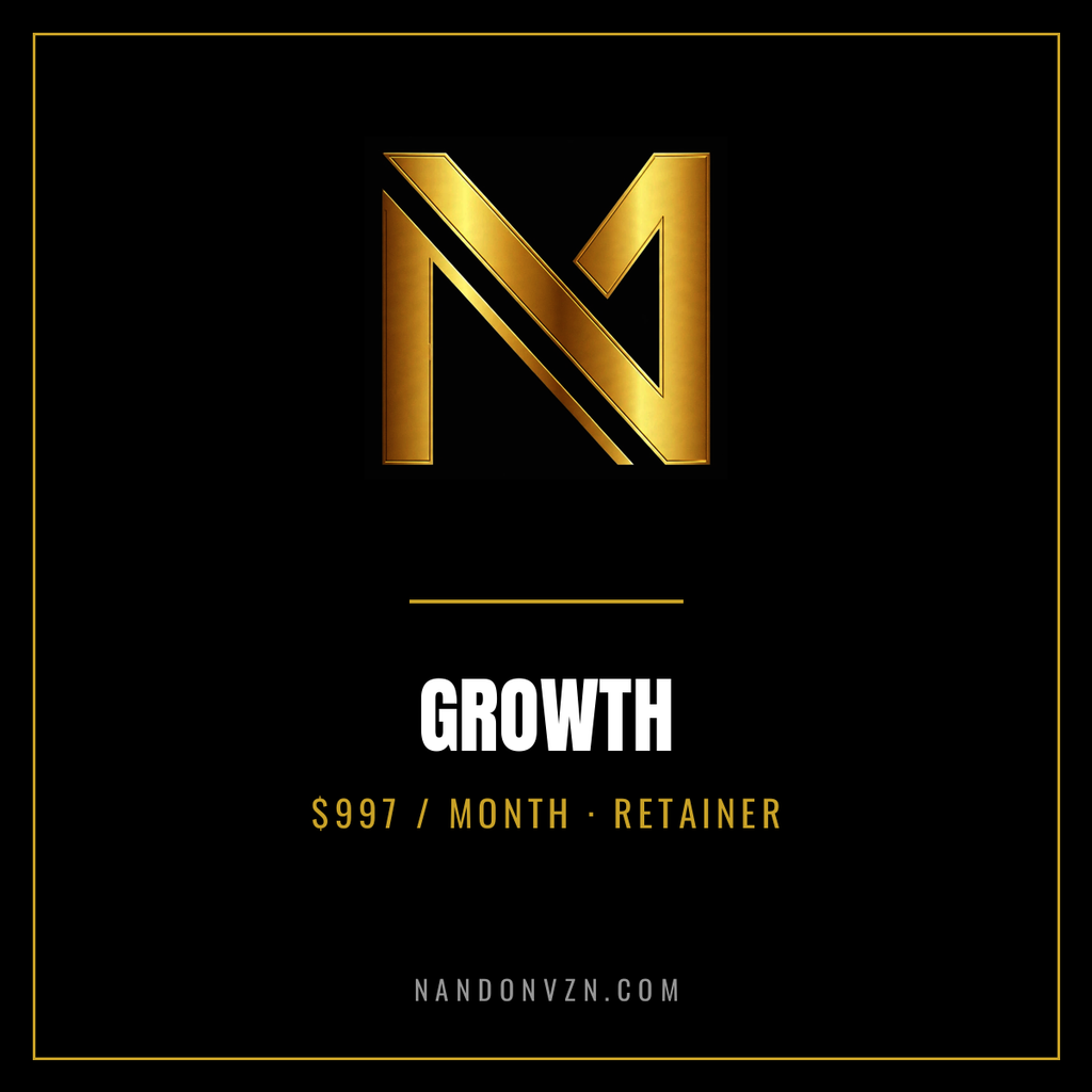 Growth retainer, $997 per month