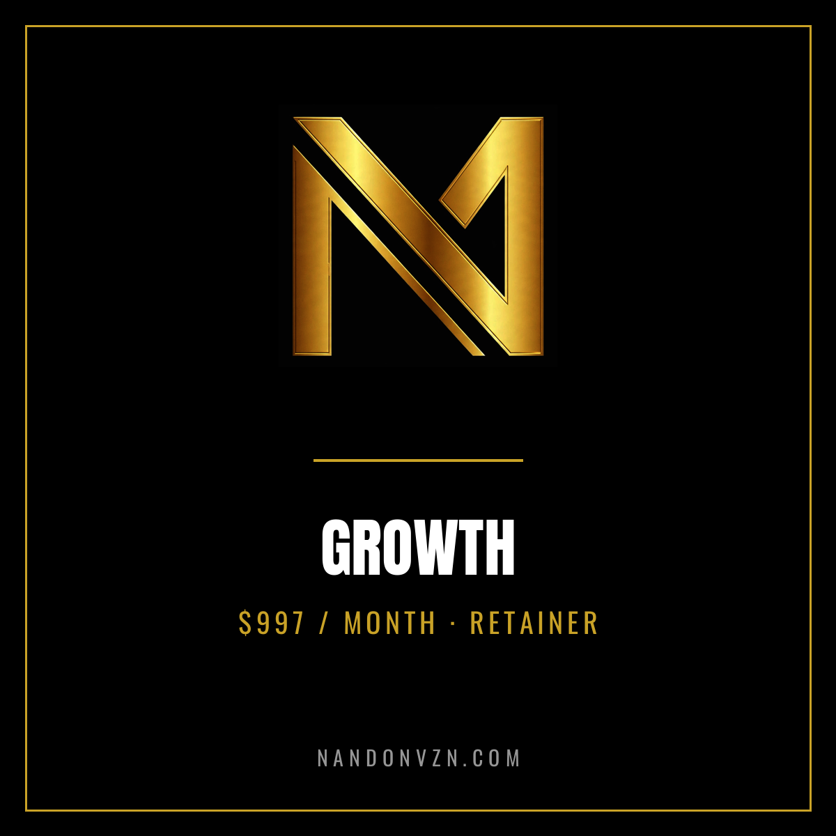 Growth retainer, $997 per month