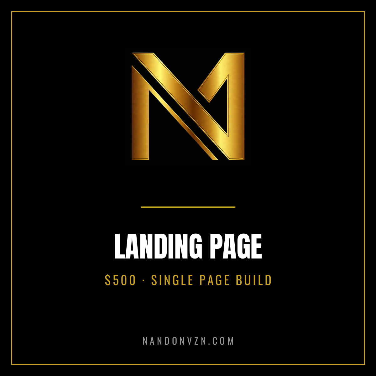 Landing Page, $500 single page build