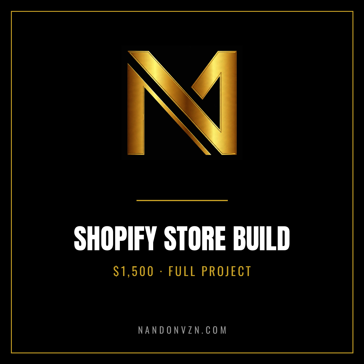 Shopify Store Build, $1,500 full project